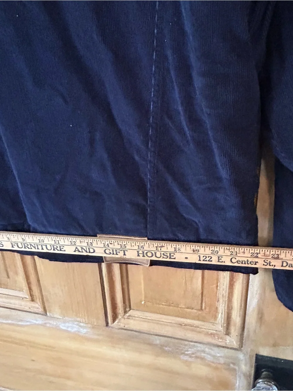 Chaps Jacket Mens Large Navy Blue Corduroy Trucker Sherpa Fleece Lined L